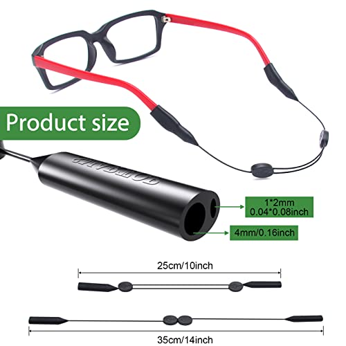 SMARTTOP-Upgraded Two Holes Adjustable Glasses Holder for No Tail Eyeglasses and Sunglasses -4 Pack
| SMARTTOP Glasses Strap - No Tail Eyeglasses String Holder with Upgraded Two Holes Adjustable Design -4 Pack
| SMARTTOP No Tail Eyeglasses String St