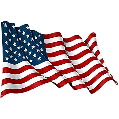 USA American Waving Flag Metal Tin Sign Wall Décor Man Cave Bar US United States Wavy Die Cut 12x7 inch Cover