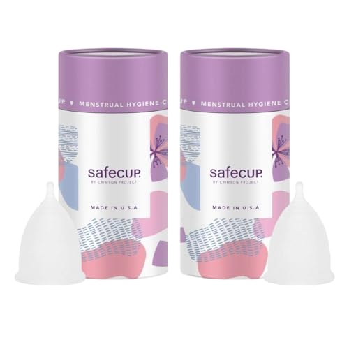 Image of USA Reusable Menstrual Cup for Women | 100% Medical-Grade Silicone, BPA-Free | US FDA Compliant | Leak-Proof, Easy-Open Design Protection for Up to 8-10 Hours | Travel-Friendly & Hygienic (Large Pack of 2)