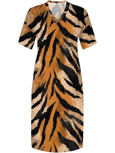 Image of SUZONANA Plus Size Dresses for Curvy Women African Print American Dress Summer Outfits Casual Loose with Pocket