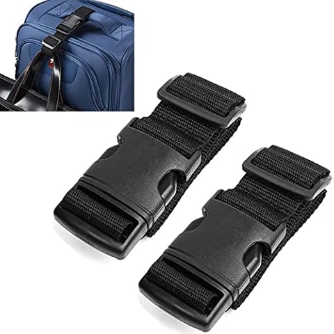 Luggage Straps,Suitcase Straps,Hand Luggage Strap,Case Straps for Luggage,Adjustable Travel Luggage Straps Luggage Belt,for Suitcases,Backpacks and Luggage,Black,2 PCS Cover