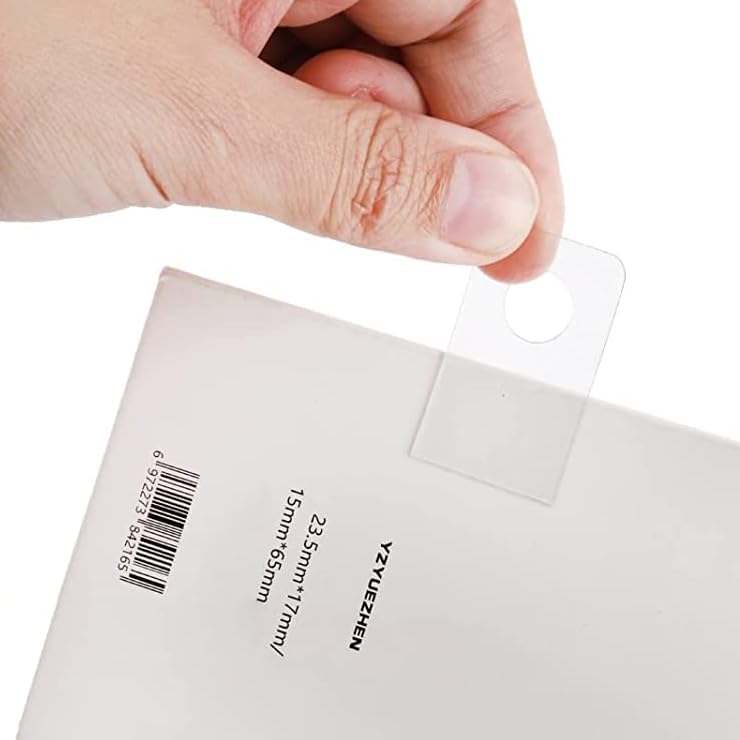 Miniatura 5 de Hiceeden Paquete de 1000 pestañas autoadhesivas para colgar, 78 pulgadas x 1-25 pulgadas para colgar agujeros redondos, gancho de plástico