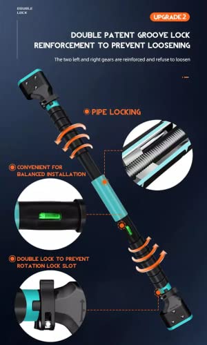 Craava Pull Up Bar Doorway for Home Workout No Screws Chin Up Bar with Locking Mechanism Max Load 200Kg Adjustable (70 to 100 CM) - Image 4