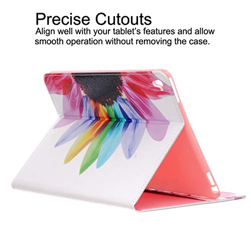 Ipad Pro 9.7 Case, Newshine Premium Synthetic Leather Stand Case Cover With [Card Solts] For Apple Ipad Pro 9.7 Inch 2016 Release Table (Flower) #TOP3