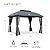 Domi Outdoor Gazebo 10'x12', Permanent Hardtop Gazebo with Aluminum Frame for Patios Deck Backyard, Galvanized Steel Double Roof, Curtains and Netting for Lawns, Garden, Poolside