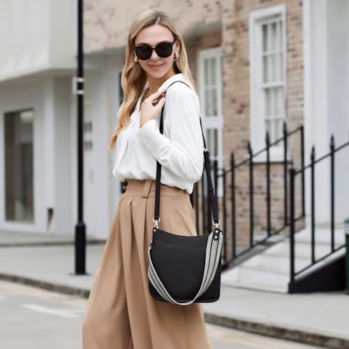 CLUCI Leather Hobo Handbag Set