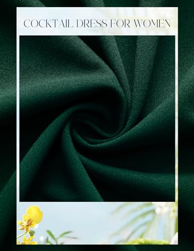 Image of DRESSTELLS Women's Cocktail Dress Summer Wedding Guest Party Vintage 3 /4 Bell Sleeve V Neck A-Line Dress