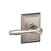 SCHLAGE F51A BIR 619 ADD Birmingham Lever with Addison Trim Keyed Entry Lock, Satin Nickel