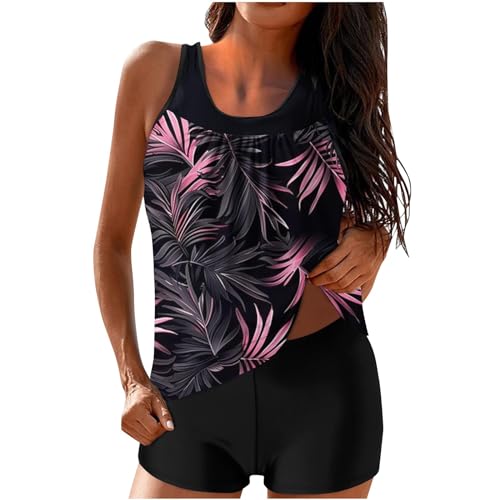 DASAYO Swimsuit for Curvy Women Big Thighs Tankini Swimsuits for Women Tummy Control 2 Piece...