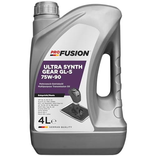 ProFusion 75W-90 4L Ultra Synth Gear GL-5 – Aceite de Transmisión Sintético para Cajas Manuales, Diferenciales y Engranajes Hipoides – API GL-4/GL-5, MB 235.0, ZF TE-ML