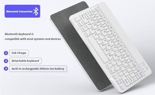 Étui clavier pour iPad 10,2 - Clavier Bluetooth amovible AZERTY - 4
