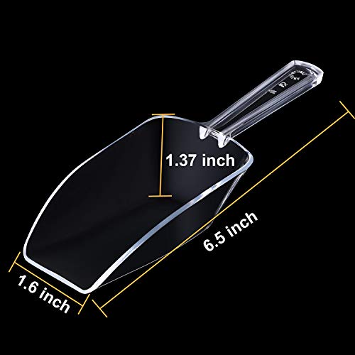 Multi-Purpose Plastic Clear Kitchen Scoops, Ice Scoop For Weddings, Candy Dessert Buffet, Ice Cream, Coffee, Tea (4) #TOP1