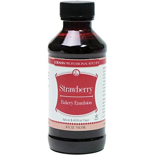 Image of LorAnn Oils Strawberry Bakery Emulsion: True Essence, Ideal Boosting Fruit Tones Cakes, Cookies & Desserts, Gluten-Free, Keto-Friendly, Extract Substitute Essential Your Kitchen, 4 Oz (Pack of 3)