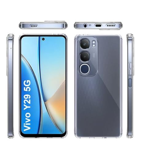 Image of COVERBLACK Flexible Rubber Case Back Cover for Compatible Model with Vivo V2420 / Vivo Y29 5G - Transparent
