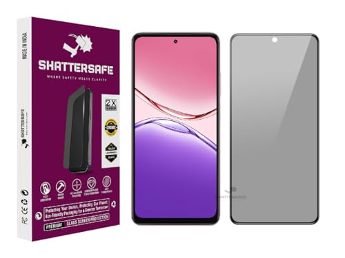 Image of Anti-Spy Privacy Tempered Glass Compatible For Oppo K13x 5G / A5x 5G [Pack of 1]. 9H Hardness, Anti-Scratch, Edge-to-Edge Protection With Easy Installation Kit & Case Friendly Fit.