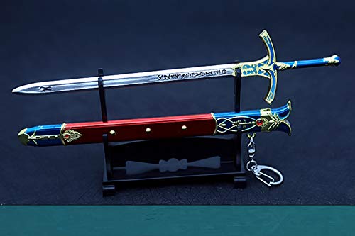 Fate/Grand Order FGO King Author Saber Caliburn Sword Game Collectible Toy Sword Action Figure Collection Party Supplies Desk Decoration Man Backpack Pendant Gift - Thumbnail 3