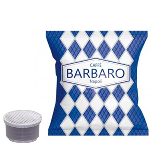 100 Capsule Caffe Barbaro Compatibili Toscano Tostato Cremoso Napoli Miscela Blu, solo per Macchine che utilizzano Capsule con Diametro da 28mm