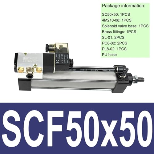 Ensemble de vérins pneumatiques SCF à pilotage direct AC220V pour force de poussée