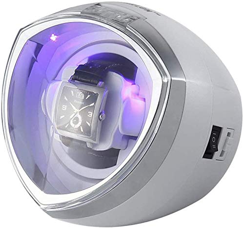 Preisvergleich Produktbild Enolla Automatische einzelne Uhrenbeweger, 4 Zeitprogramme mit LED Umgebungslicht Niere,White