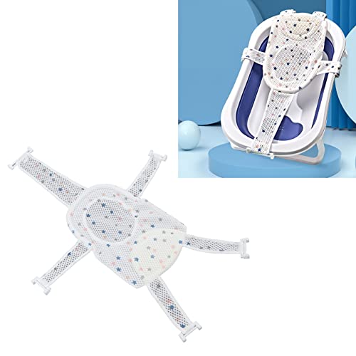 Image of Baby Bath Seat, Adjustable Support Net Quick Drying Mesh Infant Bathtub for Newborns Baby Shower Gifts Infant Care Home Use