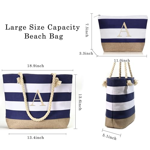 YOOLIFE Beach Bags for Women - Travel Canvas Beach Tote, Pool Waterproof Bag, Travel Essentials, Gifts for Women Birthday4