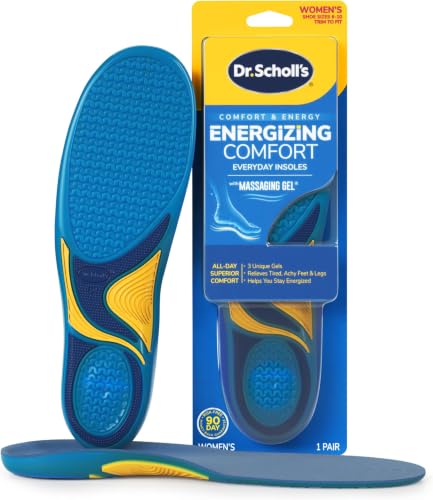 Image of Dr. Scholl's Energizing Comfort Women's Everyday Insoles with Massaging Gel - Clinically Proven, All-Day Energy and Comfort Inserts with Patented Triple Gel Design - Shock Absorbing, Arch Support