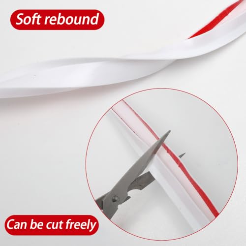 Gohytal Sockelleiste Küche Küchenleiste Abdichtungsprofil, Sockelprofil Sockelblendenprofil für 15mm 16mm 17mm Silikonkautschuk Küchen-Dichtung für Küchensockel, Transparent Sockelleiste (Weiß 5m)