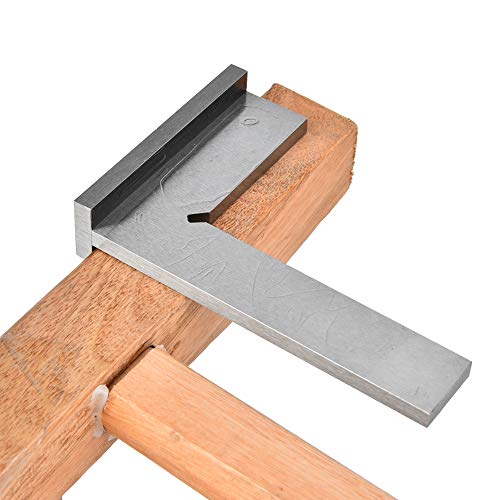 Angle Ruler, Angle Finder Protractor Ruler Geometry Measuring Tool Engineer Square High Accuracy Stainless Steel 90 Degree with Seat Measuring Tool for Woodworking(200x130mm)