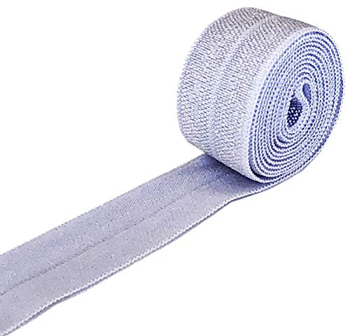 HipGirl FOE Elastic for Masks;Mask Elastic Bands;Elastic Bands for Sewing 1/4 Inch;Fold Over Elastic Band;Lilac Mist Mask Band Elastic by The Yard;5/8 Inch - 12 Yards