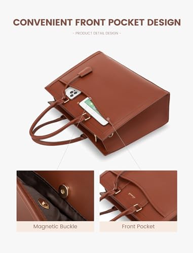 Image of LOVEVOOK Laptop Tote Bag for Women, Office Work Bag Briefcase fit for 15.6 inch Laptop, Large Capacity Teacher Bag Handbag