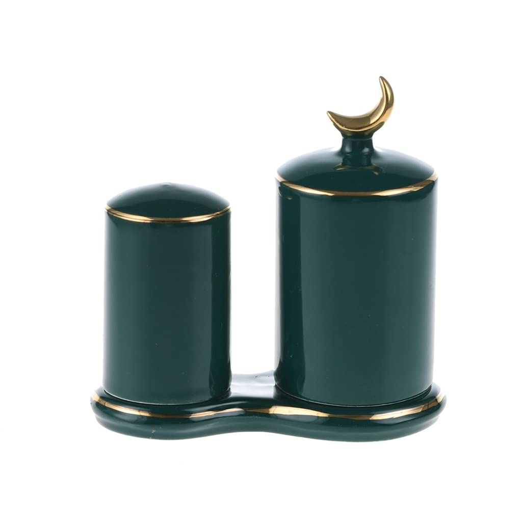 Lotus Boîte De Rangement Pour Cotons-tiges, Cotons-tiges, Cure-dents, Brosses Avec Couvercle Transparent Anti