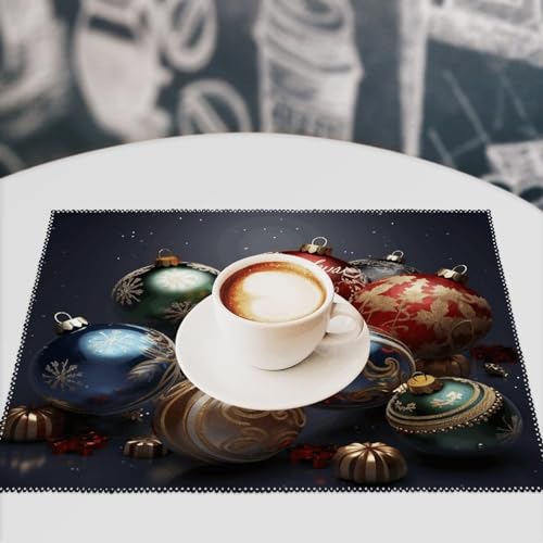 Set de table lavable pour table salle à manger imprimé Noël - 8