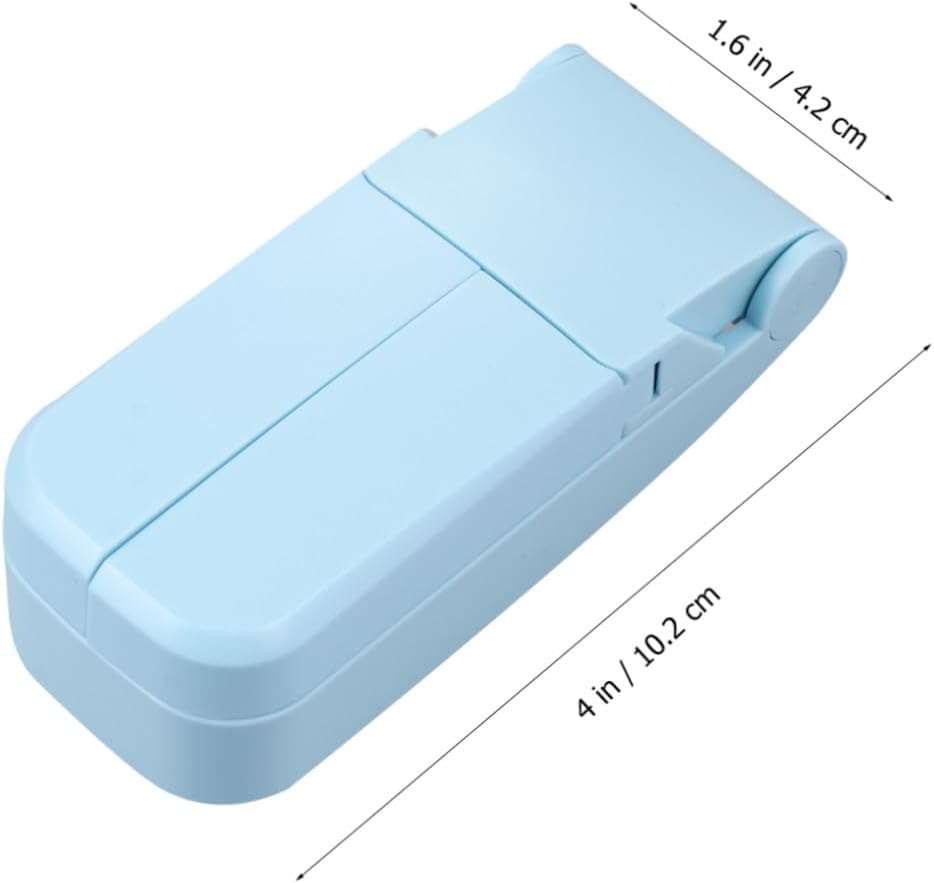 Toddmomy Portable Mini USB Fan Dual-headed Small Rechargeable Folding Handheld Cooling Fan Lightweight Blue for Travel Outdoor Use