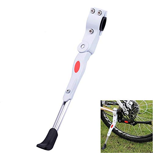TKbide自転車 キックスタンド サイドスタンド アルミニウム合金製 軽量 汎用 調整可能 ロードバイク/クロスバイク/マウンテンバイク/MTB (ホワイト)