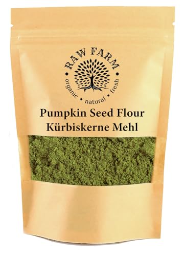 1 kg Kürbiskernmehl – 100% reines, glutenfreies, ketofreundliches, proteinreiches, kohlenhydratarmes, nussfreies Mehl zum Backen, Kochen und für Smoothies (1000 g, Kürbiskernemehl)