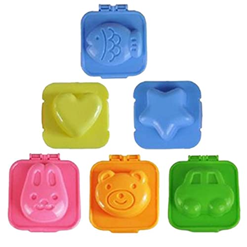 Gekochtes Ei-Form-3D-Cartoon-Ei-Former Bento Maker DIY Werkzeuge Zubehör 6PCS Cover