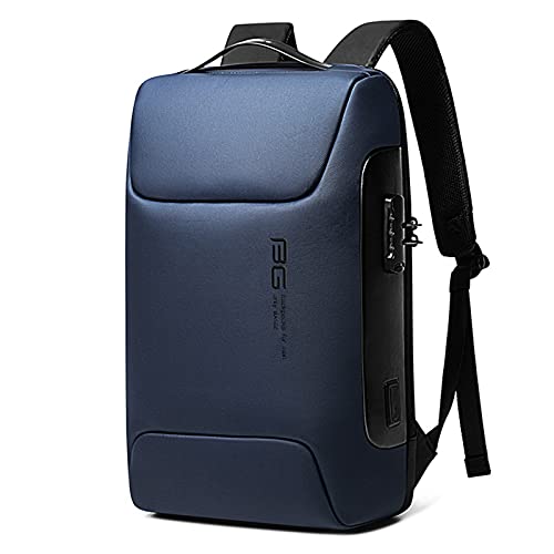 OZUKO Mochila Antirrobo Impermeable Mochila Portátil, Mochila Hombre con Puerto de USB para Ordenador hasta 15,6 Pulgadas (Azul1)