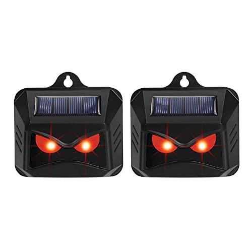 2Pack Solar Animal Repeller, Predator Control Lights, Fox Deterrents for Gardens, Deer Raccoon Cat Repellent Motion Sensor Deterrent for Outdoor
