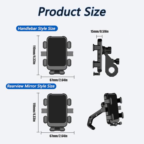 Support téléphone vélo moto premium pour guidon custom