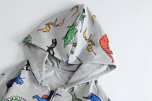 Unisex Child Full Zip Hoodie Sweatshirt Hoodies For Teen Boys Toddler Lightweight Zip Up Hooded (Grey, 9-10 Years)2