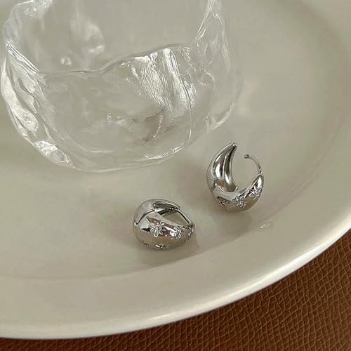 Pendientes de aro con estrella para el día a día y ocasiones especiales 4