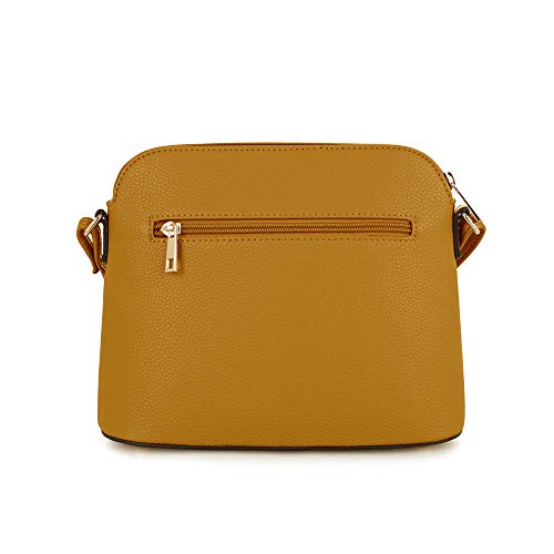 Image of SG SUGU Lunar Lightweight Medium Dome Crossbody Bag Shoulder Bag with Tassel | Zipper Pocket | Adjustable Strap