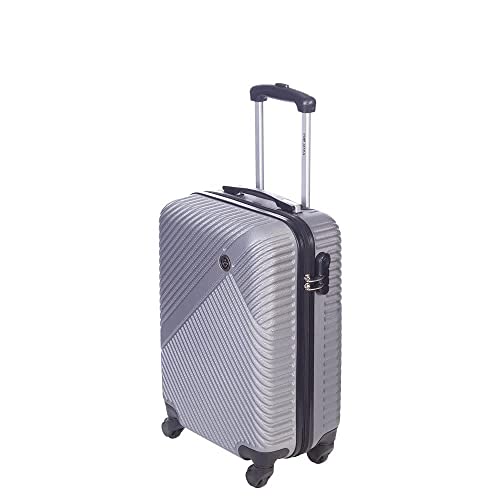 Mala de Viagem Bordo com Rodas 360° Travel One To Cross - Prata