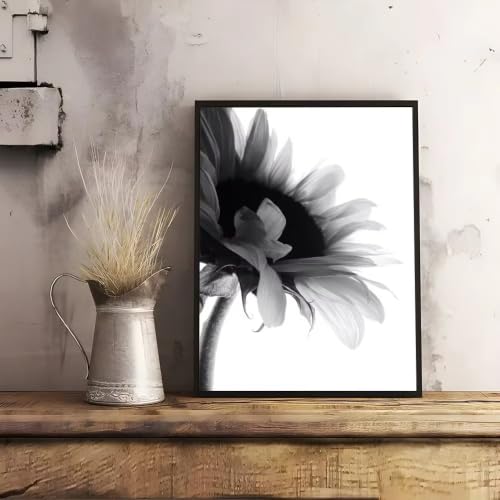 Toile imprimée fleurs noir et blanc pour sublimer vos murs vides