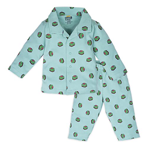 Image of Boys and Girls Pure Cotton Full Sleeve Night Suit | 1 Pajama Set (Toaster)