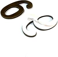 Vista 4 de 1 número de buzón de metal de 3 pulgadas, números de casa de aleación de zinc maciza para exteriores, números de dirección 3D autoadhesivos