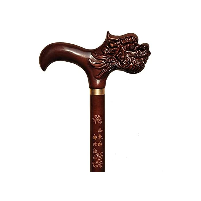 Buy Wooden Walking Cane for Men and Women Elderly Crutches Solid Wood