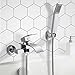 Produktbild BONADE Badewannenarmatur mit Handbrause Duschsysteme Duscharmatur mit Wasserfall Auslauf Wannenarmatur Badarmatur inkl. Wandhalterung Einhandmischer Wasserhahn für Bad Dusche, Chrom