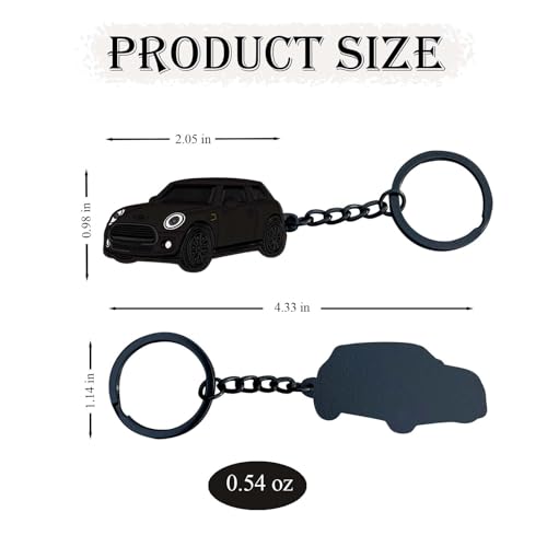 Image of Car Keychain Compatible for Mini Cooper,Metal Key Chain,Mini Cooper Accessories,Enamel Keychain