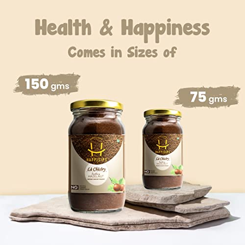 Image of Instant Chicory Root Powder, Hazelnut Flavour Chicory Powder, 75g - HAPPISIPS